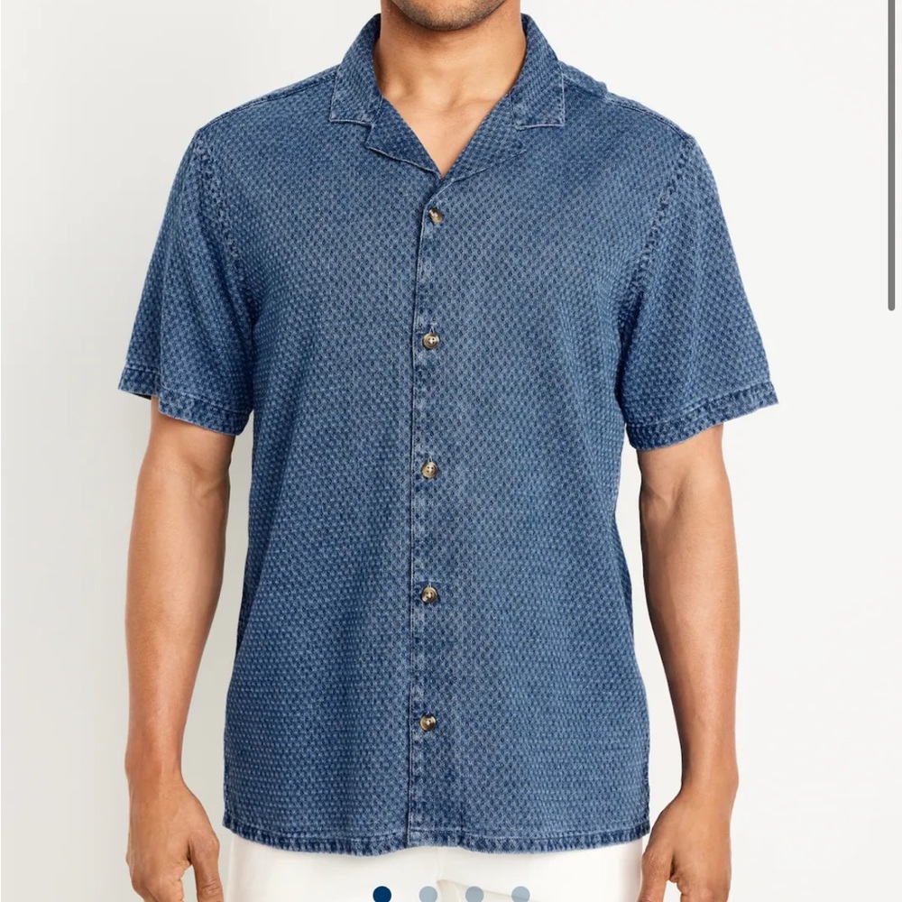Old Navy Short-Sleeve Dobby Camp Shirt